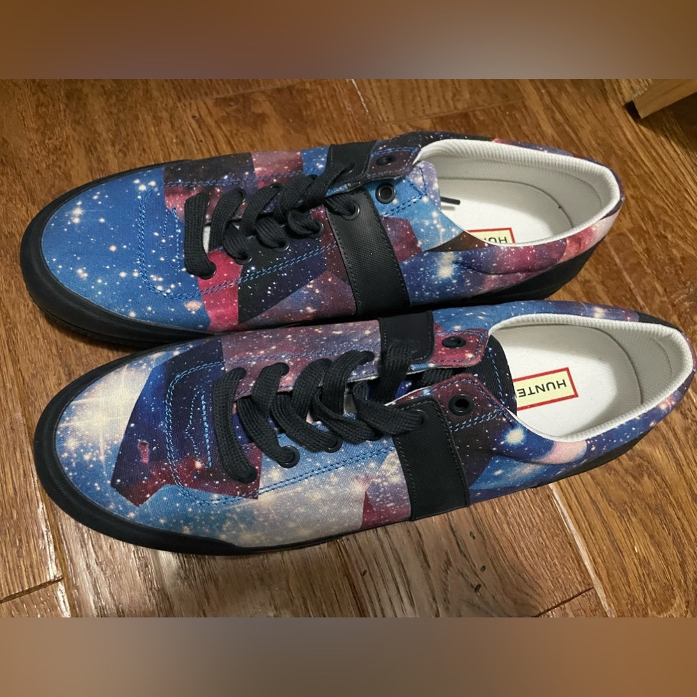 New Original Hunter Cosmic Print Galaxy Canvas Sneakers Mens Size 13 Sho…